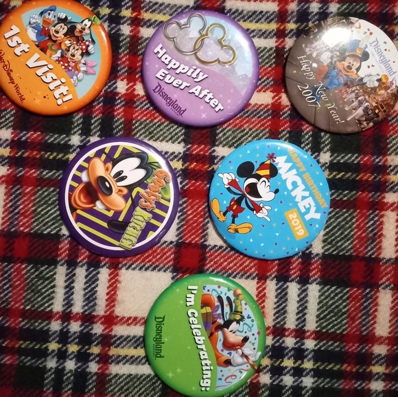 Disney Parks Celebration Buttons, Bundle of 6 - Picture 2 of 2